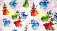 Sleeping Princess Fairies - Spandex - Size 10 x 14