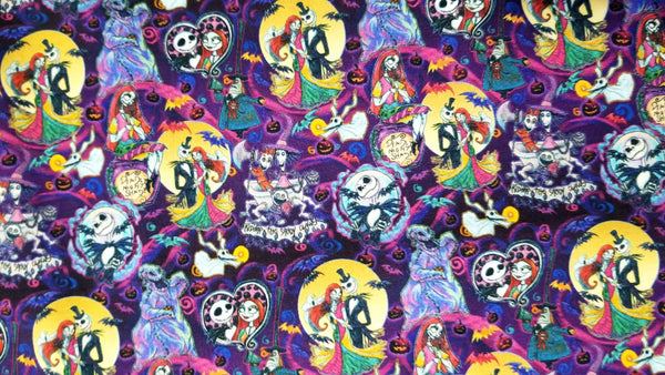 Deadly Night Stacked Colorful  - Micro Scale - Cotton Spandex